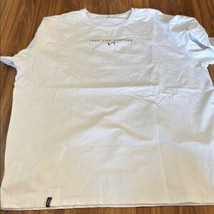 Take Life Further Apparel White Short Sleeve Tee Soft Cotton Blend